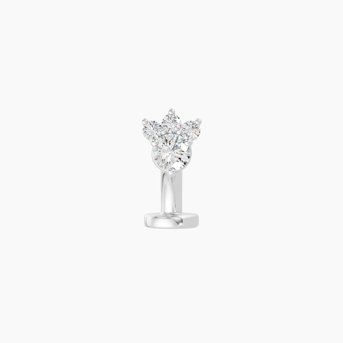 Sedna | 18k White Gold 5 mm 6 mm Diamond Floating Navel Piercing