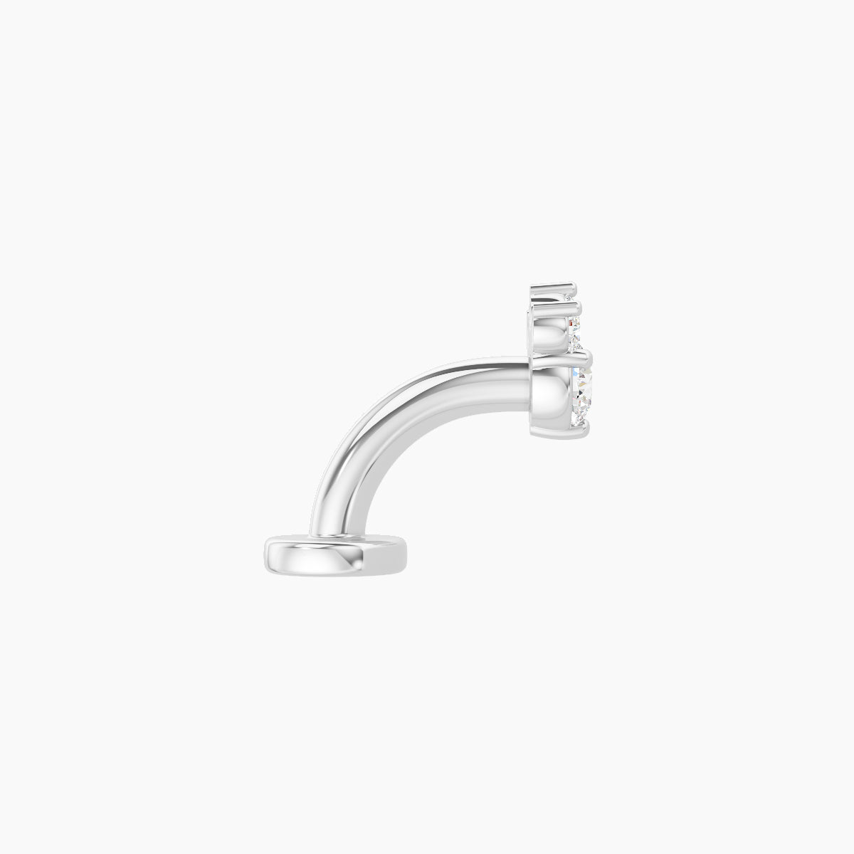 Sedna | 18k White Gold 5 mm 6 mm Diamond Floating Navel Piercing