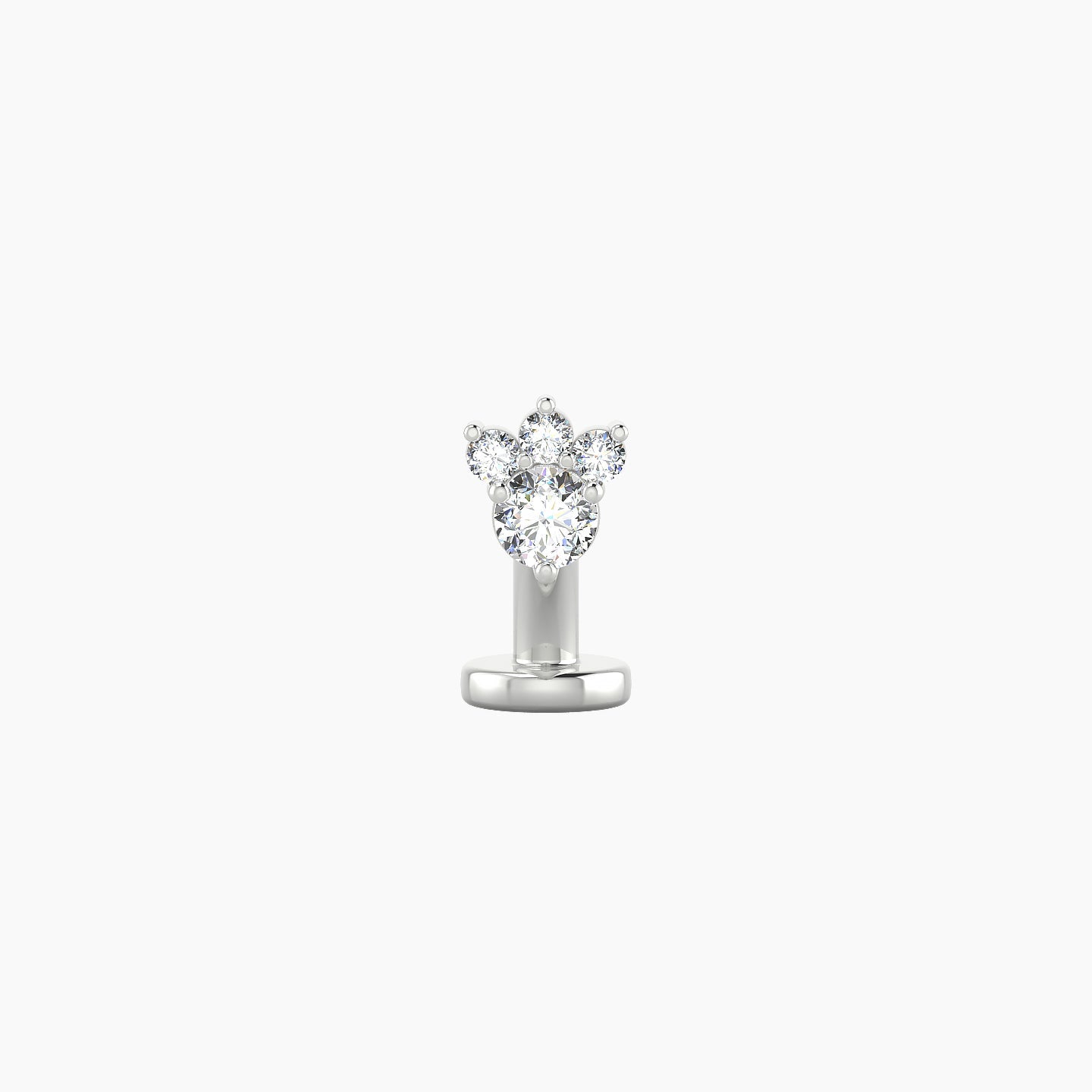 Sedna | 18k White Gold 5 mm 6 mm Diamond Floating Navel Piercing