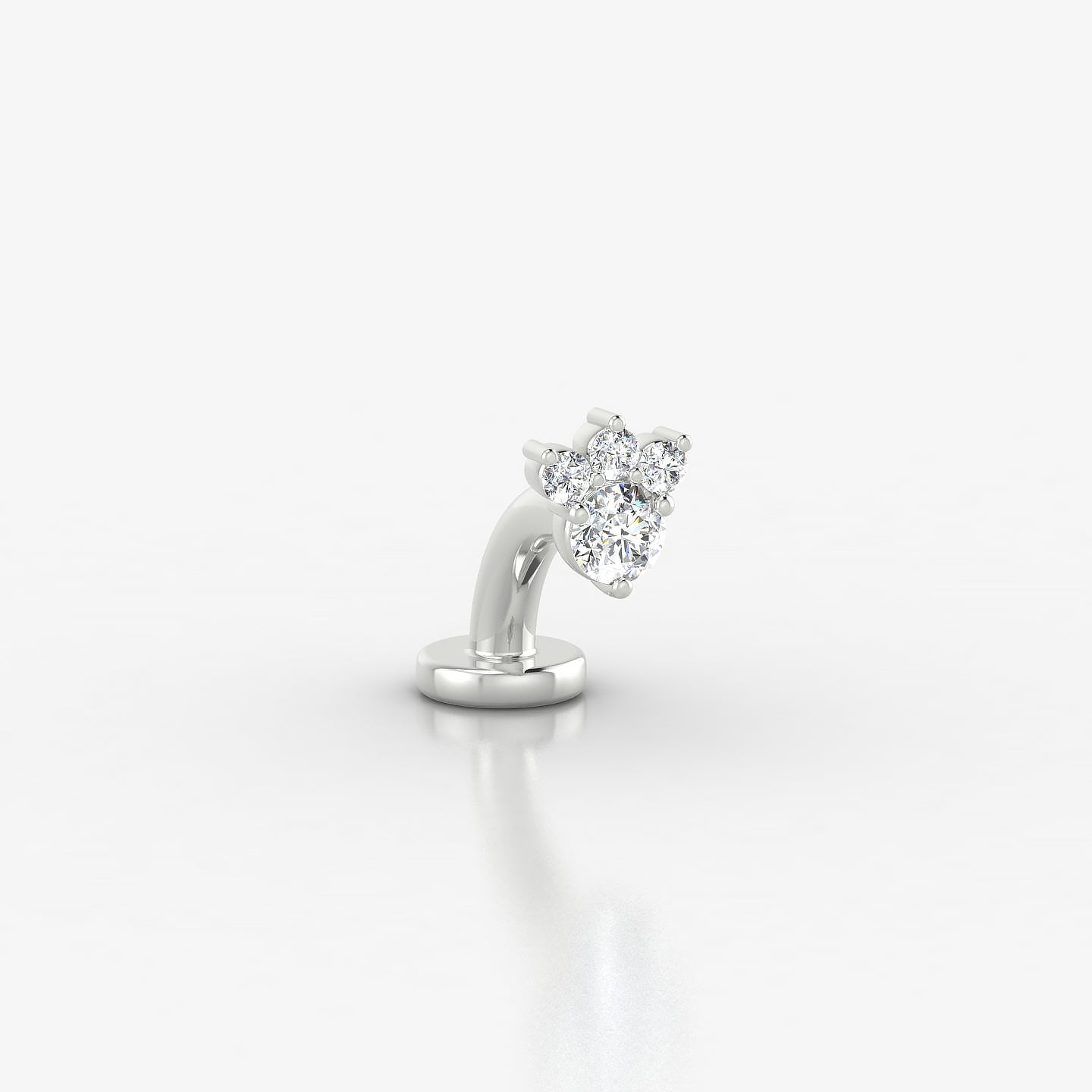 Sedna | 18k White Gold 5 mm 6 mm Diamond Floating Navel Piercing