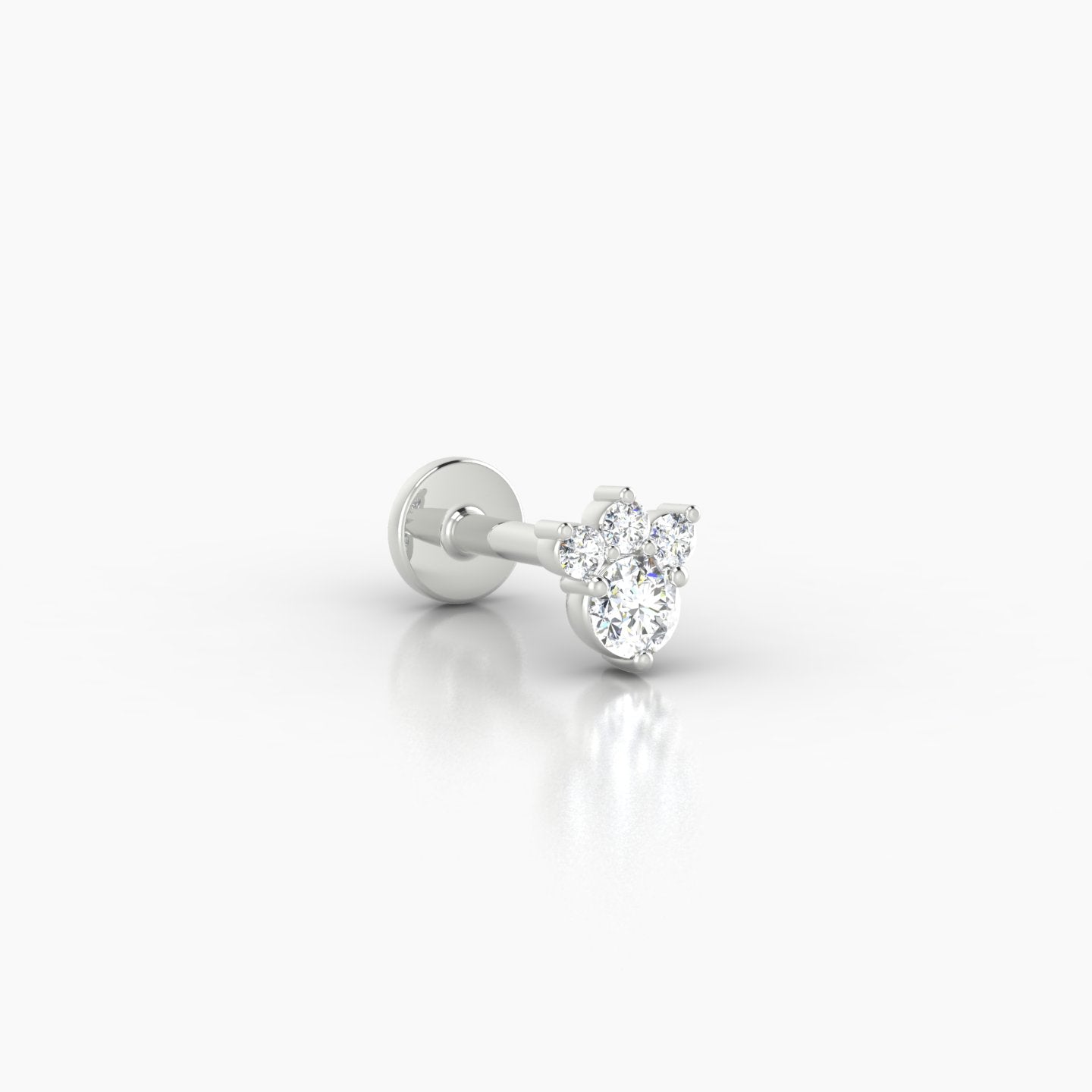 Sedna | 18k White Gold 5 mm 6.5 mm Diamond Nostril Piercing