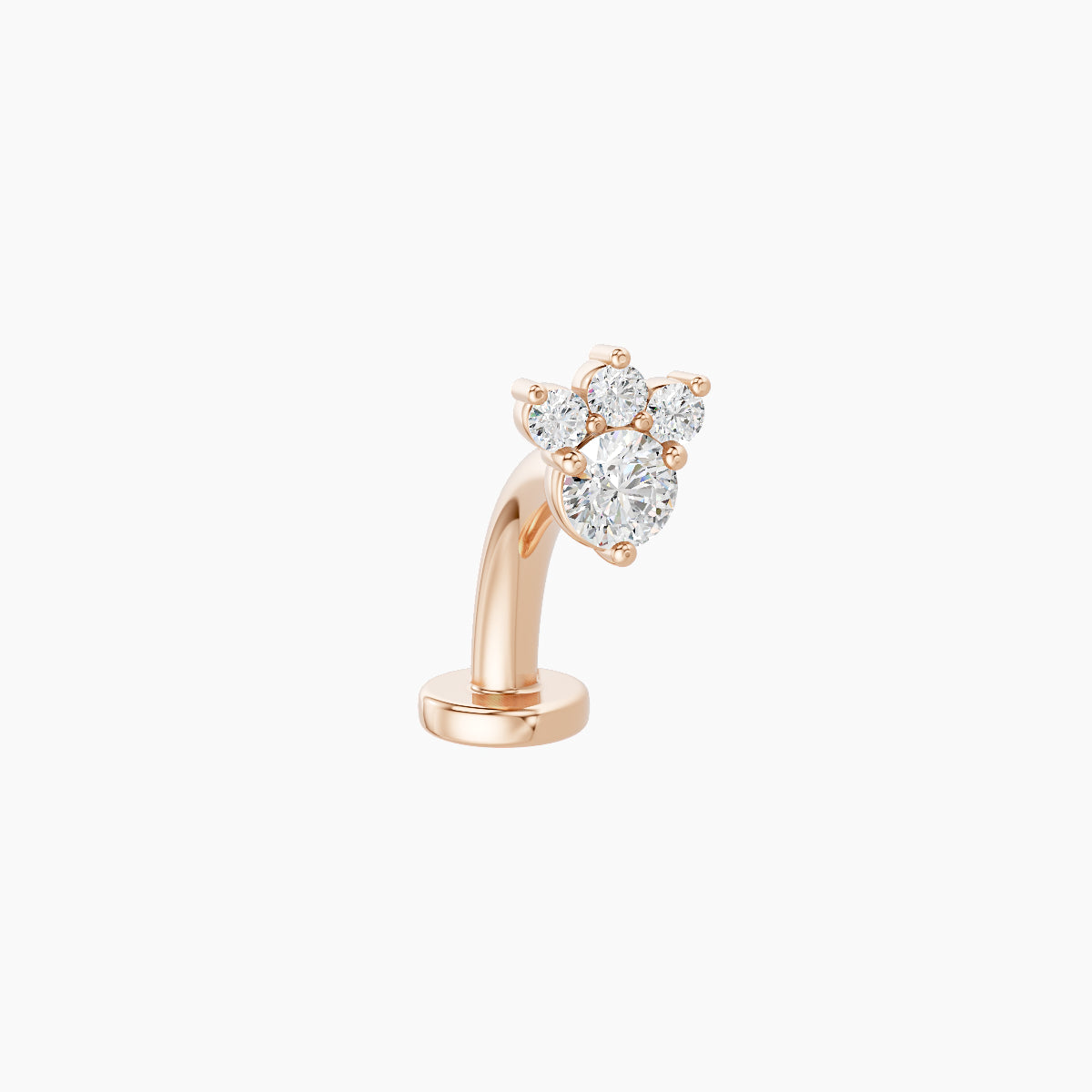 Sedna | 18k Rose Gold 5 mm 8 mm Diamond Floating Navel Piercing