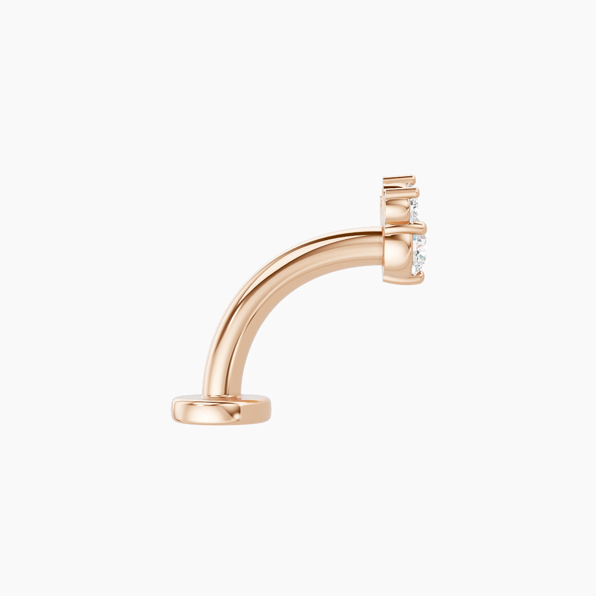 Sedna | 18k Rose Gold 5 mm 8 mm Diamond Floating Navel Piercing