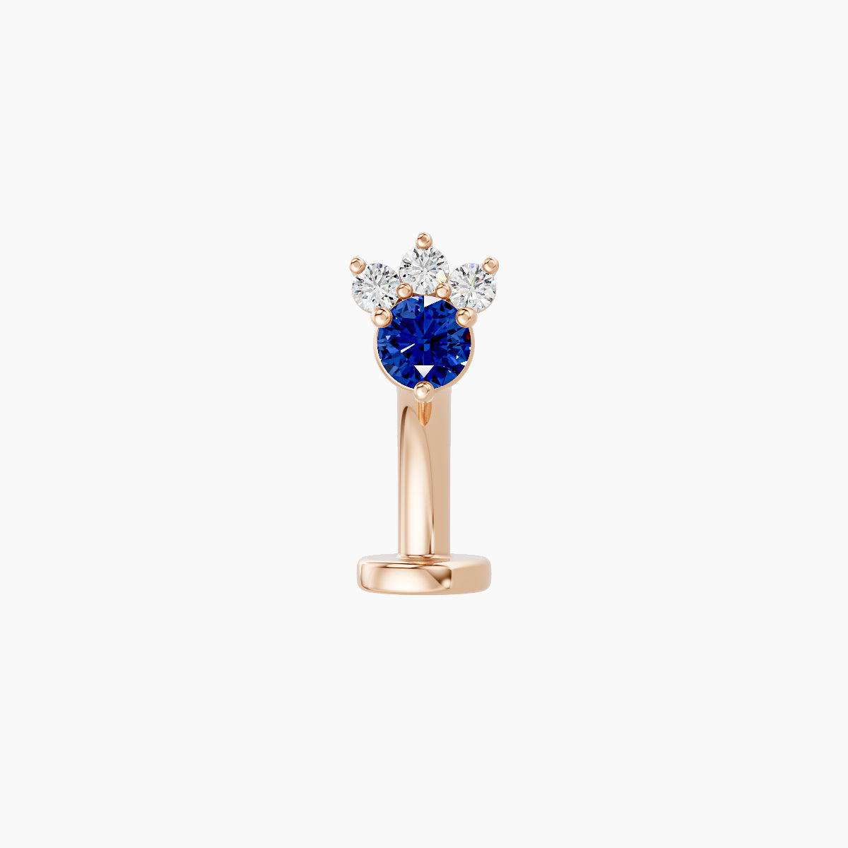 Sedna | 18k Rose Gold 8 mm 4.5 mm Sapphire & Diamond Floating Navel Piercing