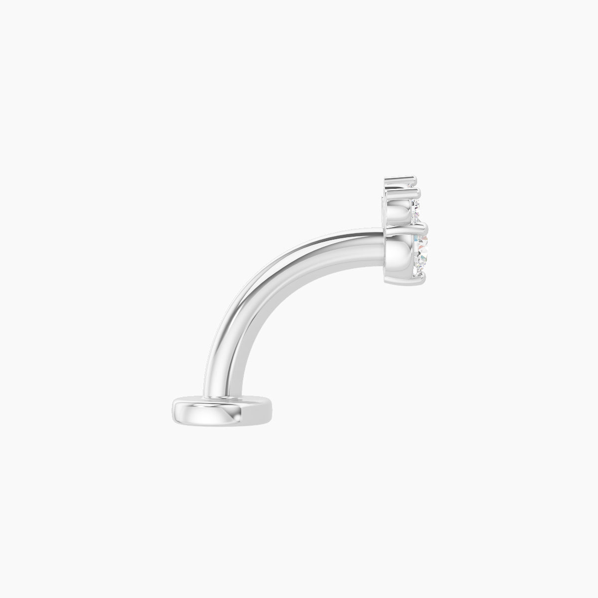 Sedna | 18k White Gold 5 mm 8 mm Diamond Floating Navel Piercing