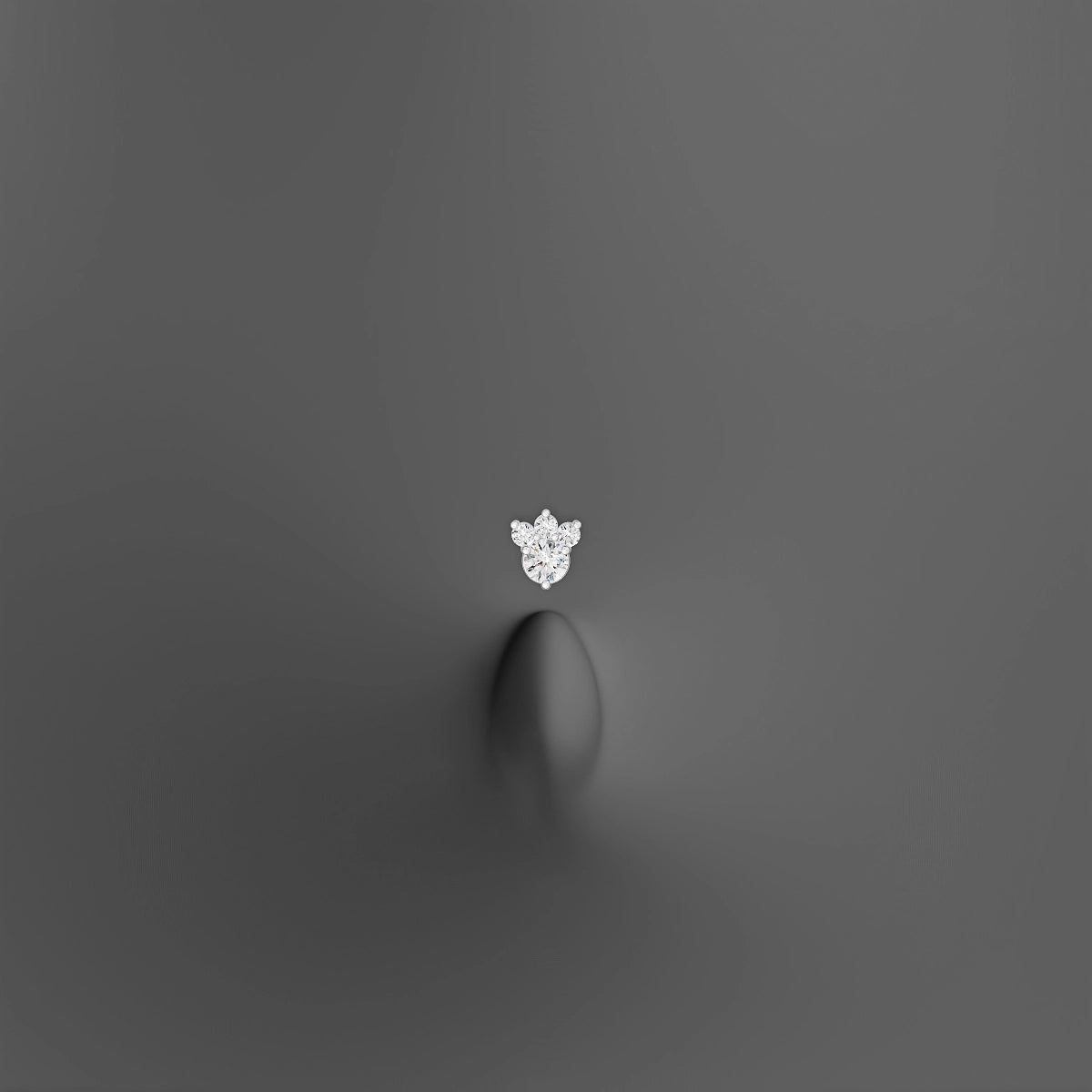 Sedna | 18k White Gold 5 mm 8 mm Diamond Floating Navel Piercing
