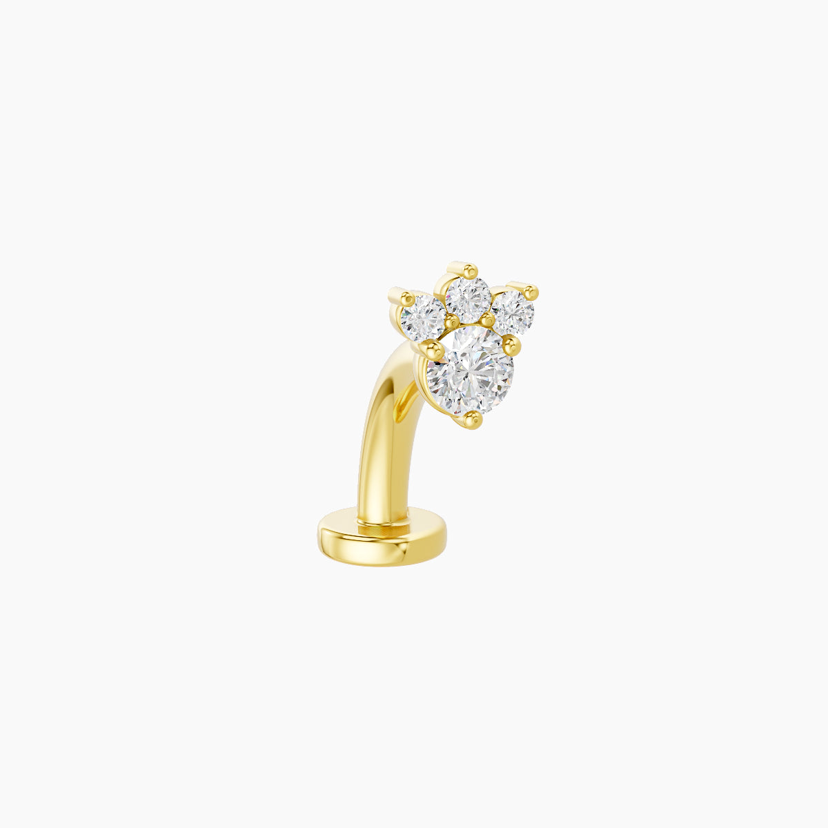 Sedna | 18k Yellow Gold 5 mm 8 mm Diamond Floating Navel Piercing