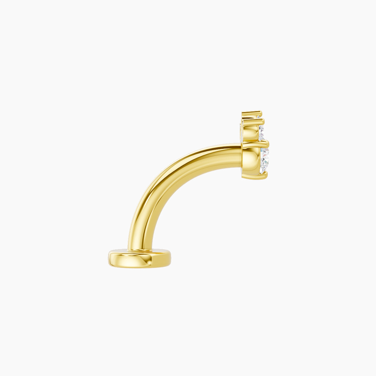 Sedna | 18k Yellow Gold 5 mm 8 mm Diamond Floating Navel Piercing