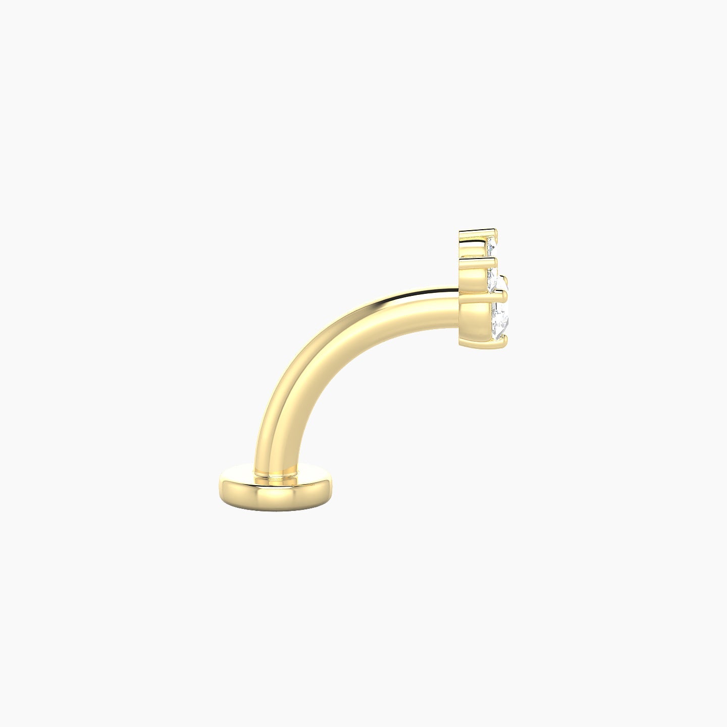 Sedna | 18k Yellow Gold 5 mm 8 mm Diamond Floating Navel Piercing