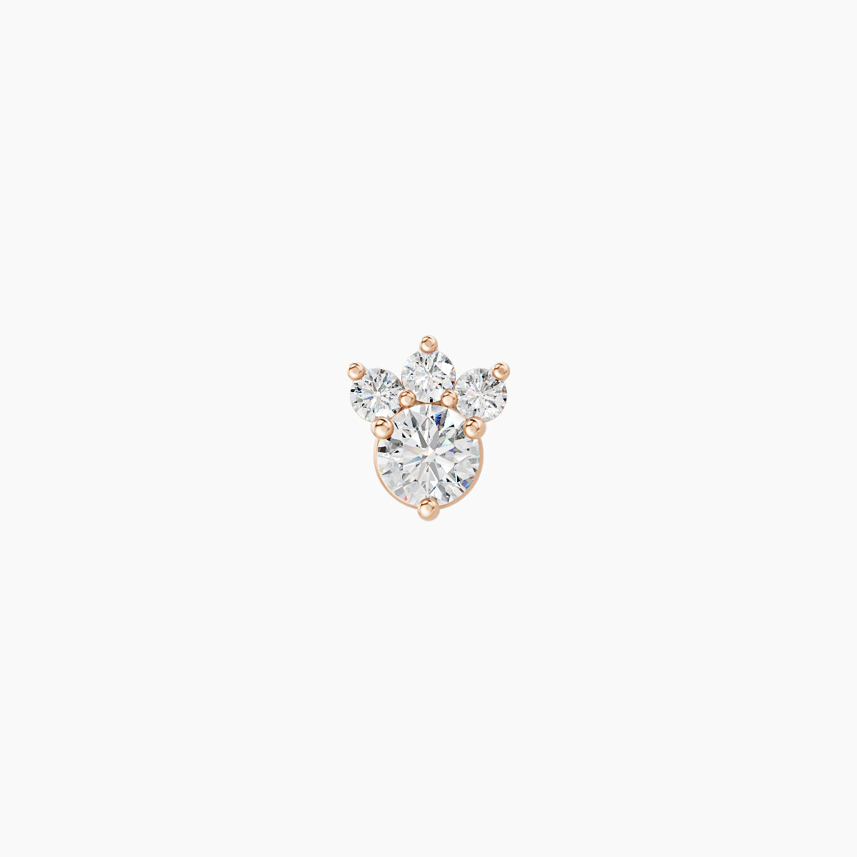 Sedna | 18k Rose Gold 5 mm 8 mm Diamond Nose Piercing