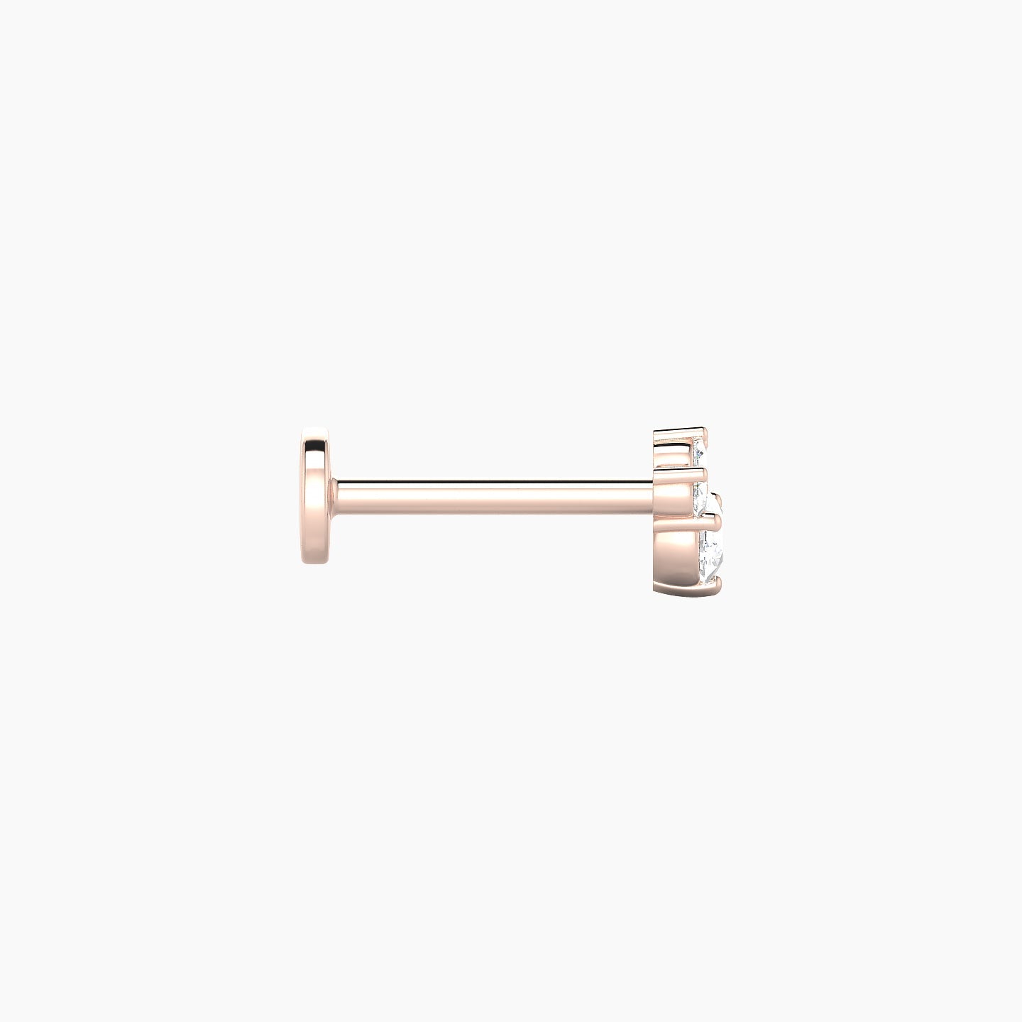 Sedna | 18k Rose Gold 5 mm 8 mm Diamond Nostril Piercing