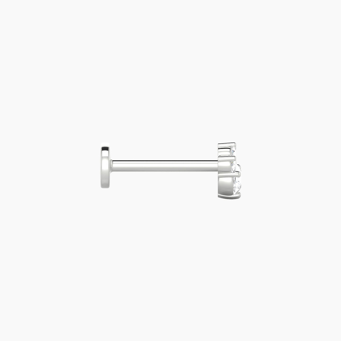 Sedna | 18k White Gold 5 mm 8 mm Diamond Nostril Piercing