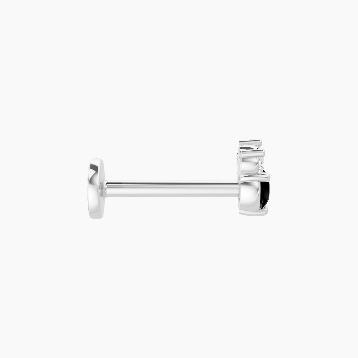 Sedna | 18k White Gold 8 mm 4.5 mm Black Diamond & Diamond Piercing