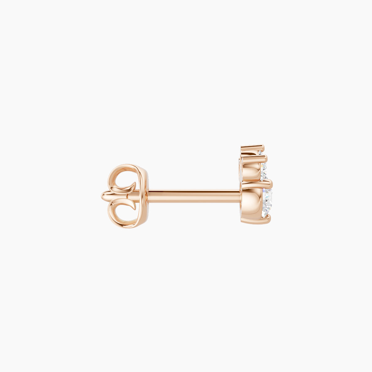 Sedna | 18k Rose Gold 4.5 mm Diamond Earring