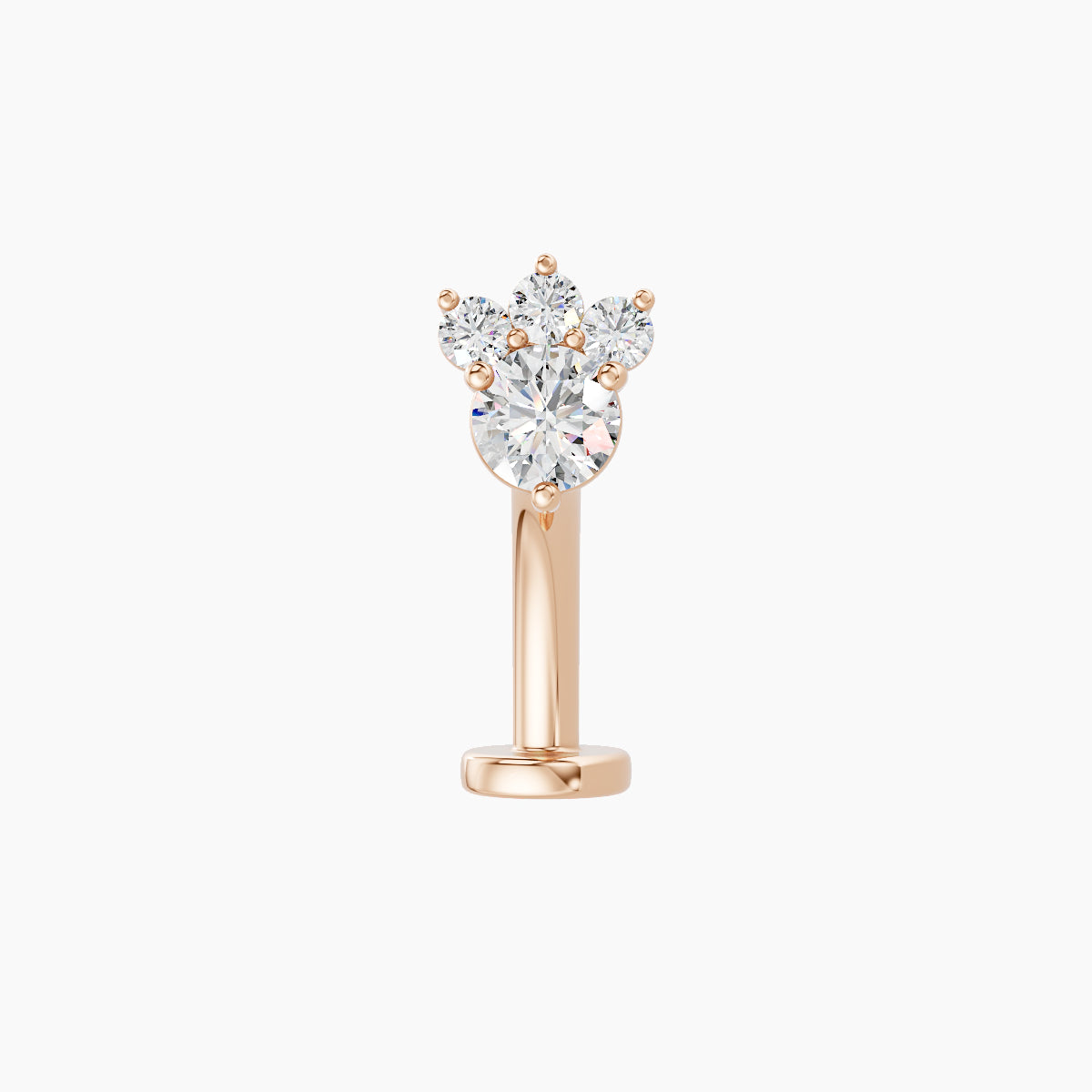 Sedna | 18k Rose Gold 5.5 mm 10 mm Diamond Floating Navel Piercing