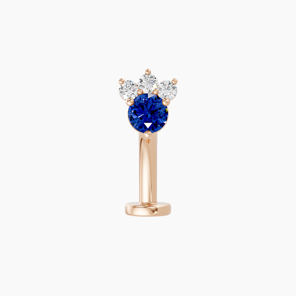 Sedna | 18k Rose Gold 10 mm 5.5 mm Sapphire & Diamond Floating Navel Piercing
