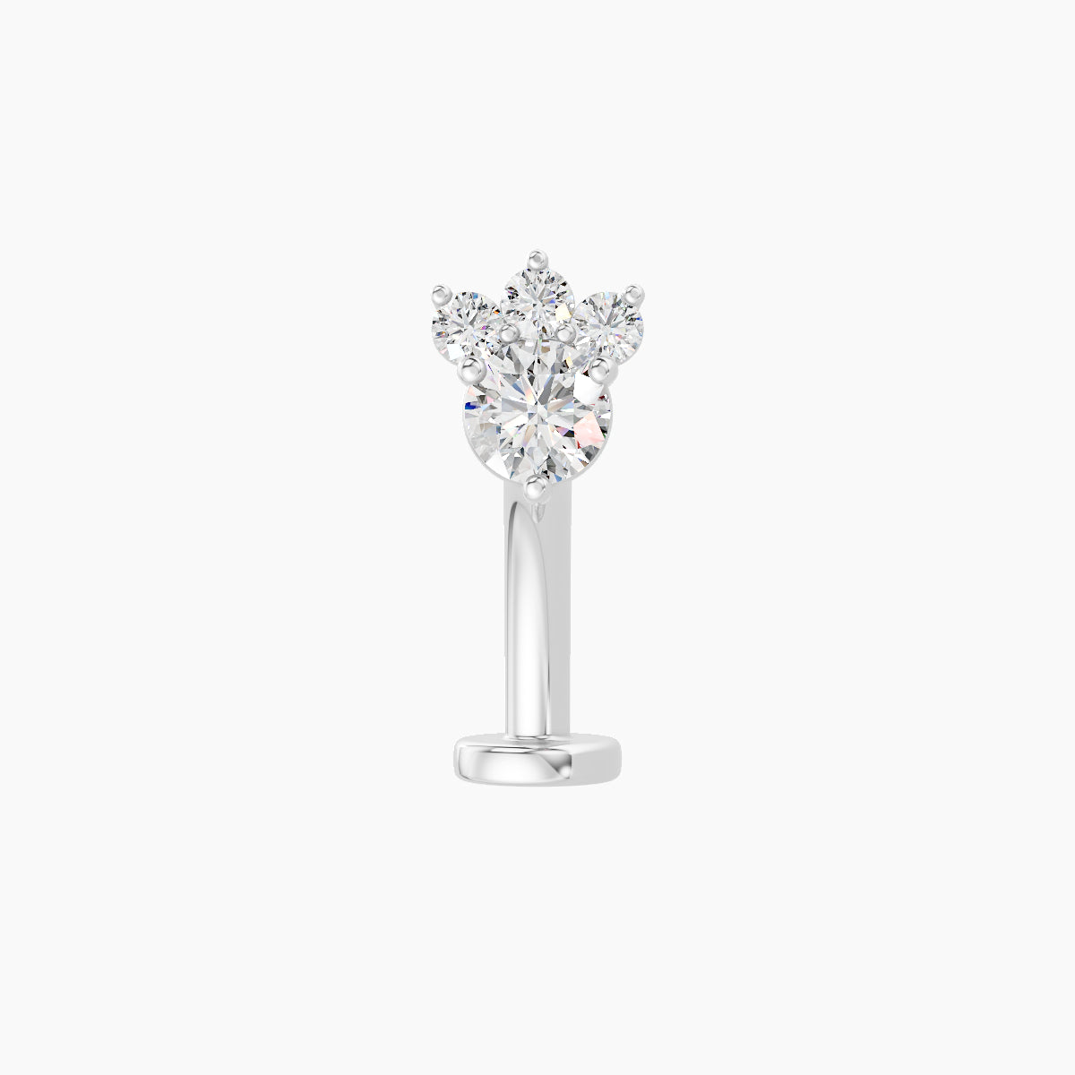Sedna | 18k White Gold 5.5 mm 10 mm Diamond Floating Navel Piercing