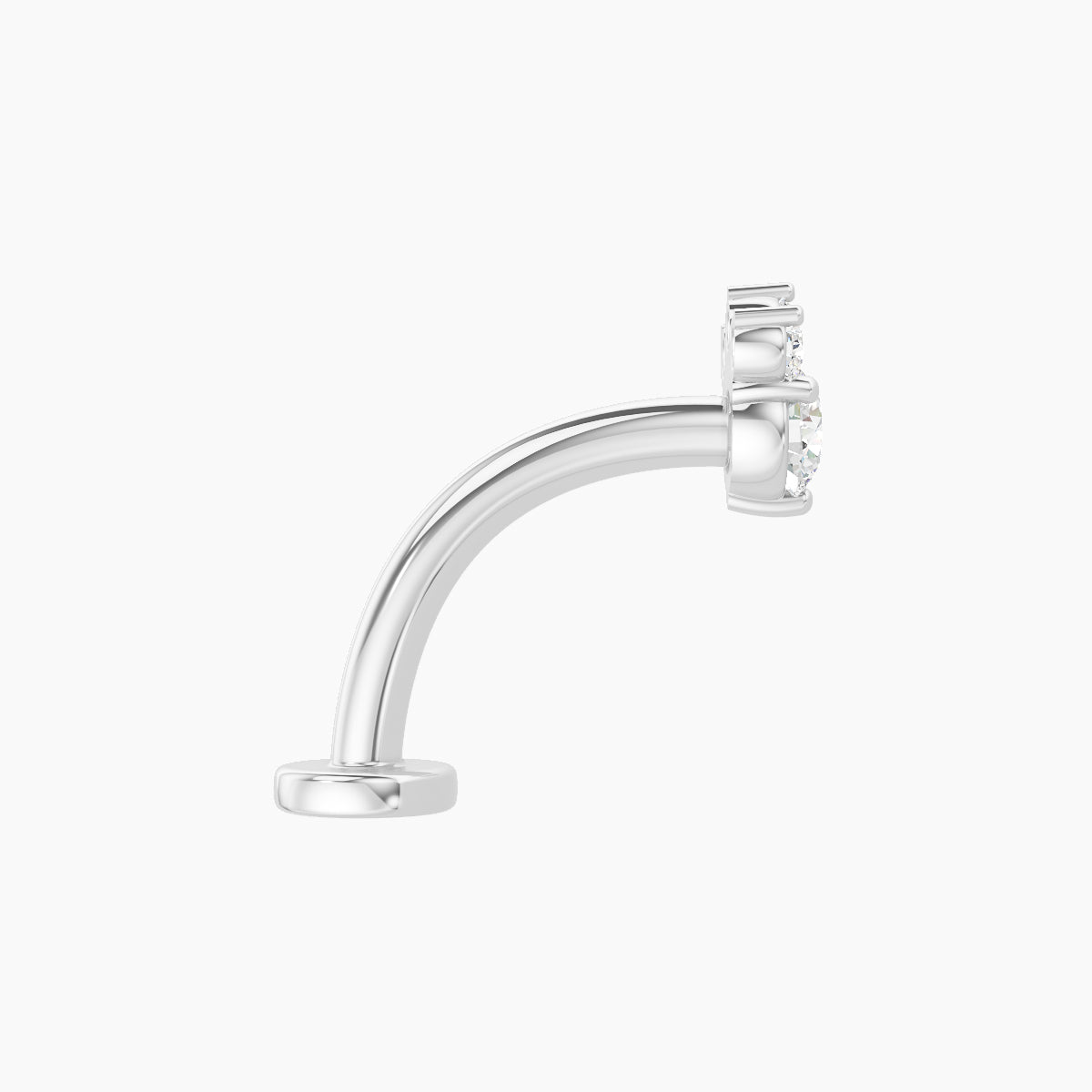 Sedna | 18k White Gold 5.5 mm 10 mm Diamond Floating Navel Piercing