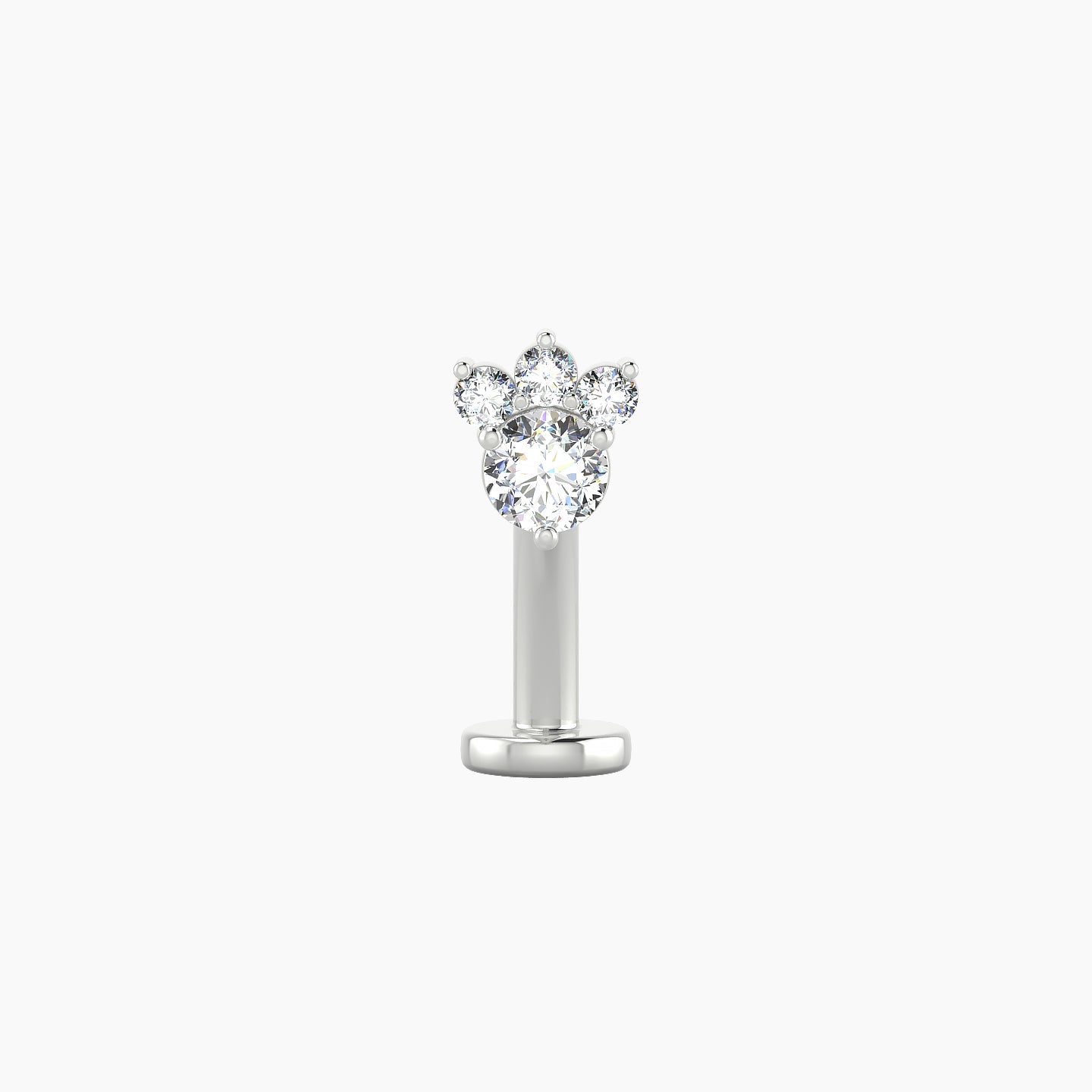 Sedna | 18k White Gold 5.5 mm 10 mm Diamond Floating Navel Piercing