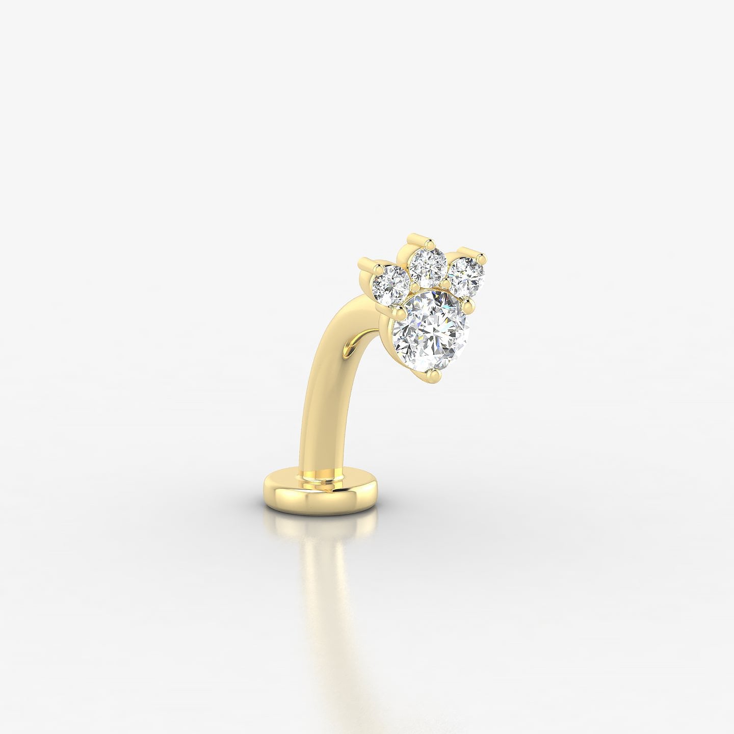 Sedna | 18k Yellow Gold 5.5 mm 10 mm Diamond Floating Navel Piercing