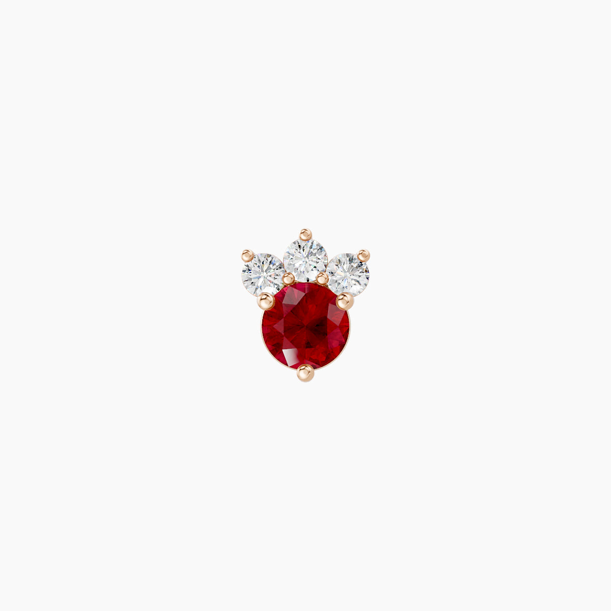 Sedna | 18k Rose Gold 5 mm 5.5 mm Ruby & Diamond Nose Piercing