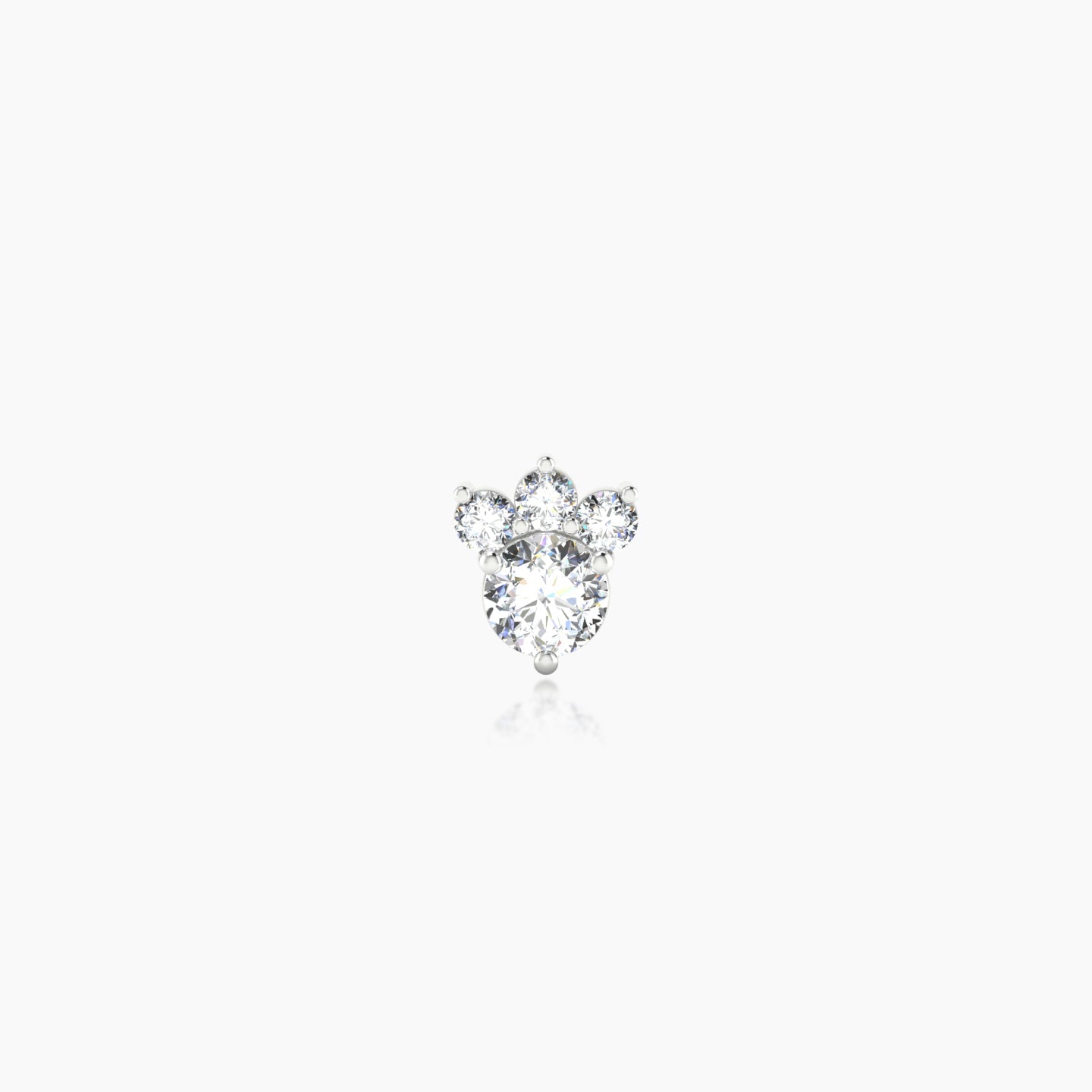 Sedna | 18k White Gold 5.5 mm 5 mm Diamond Nostril Piercing