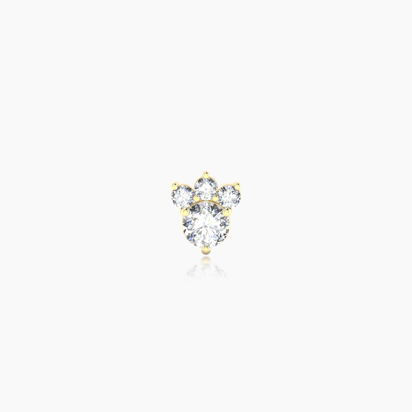 Sedna | 18k Yellow Gold 5.5 mm 5 mm Diamond Nostril Piercing