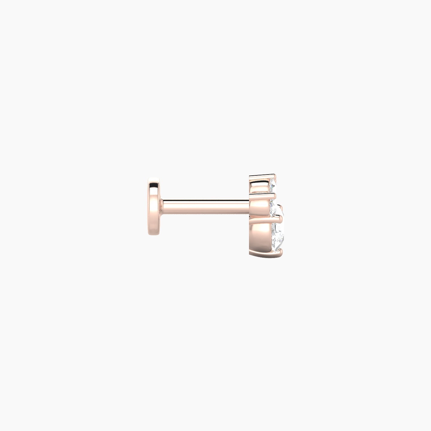 Sedna | 18k Rose Gold 5.5 mm 5 mm Diamond Nostril Piercing