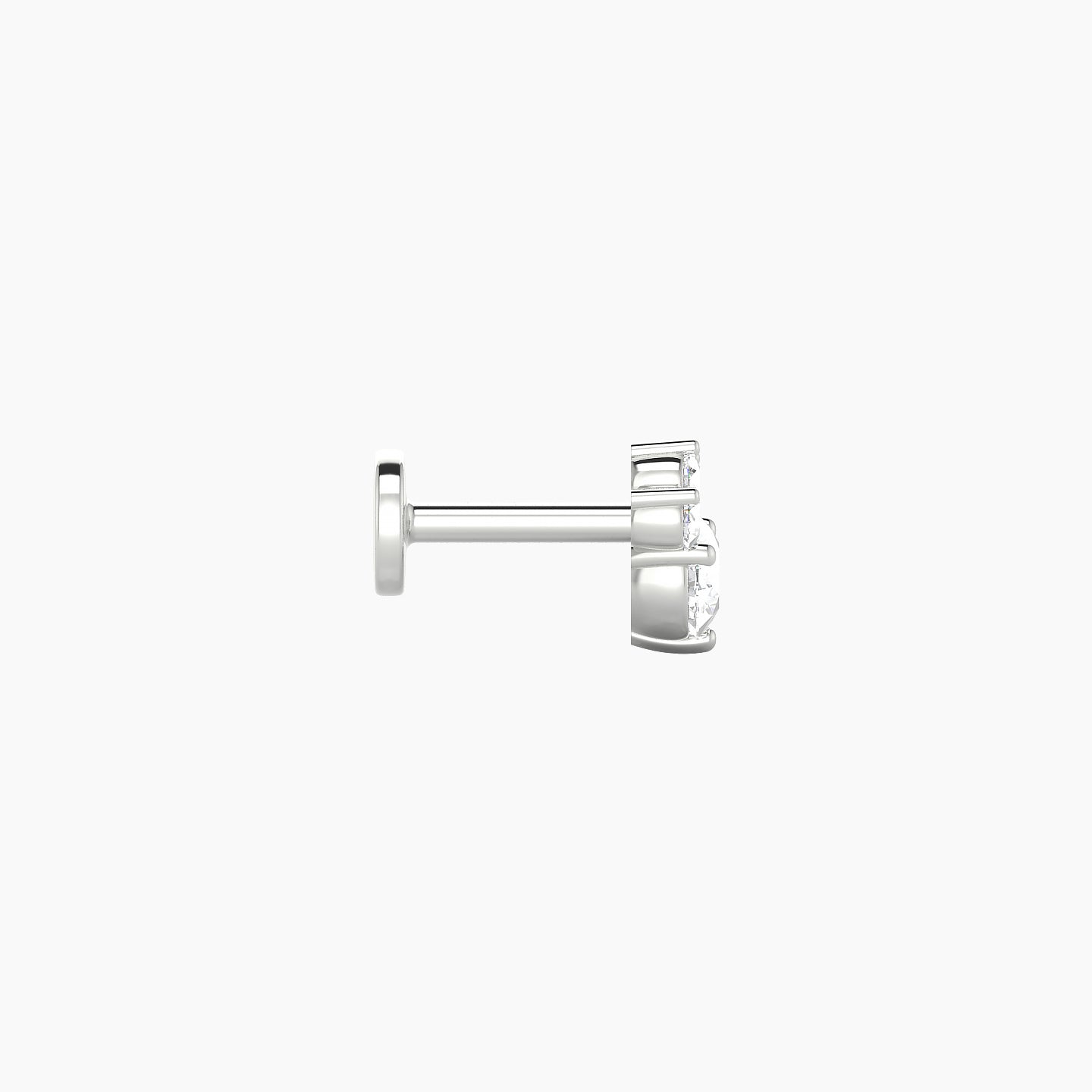 Sedna | 18k White Gold 5.5 mm 5 mm Diamond Nostril Piercing