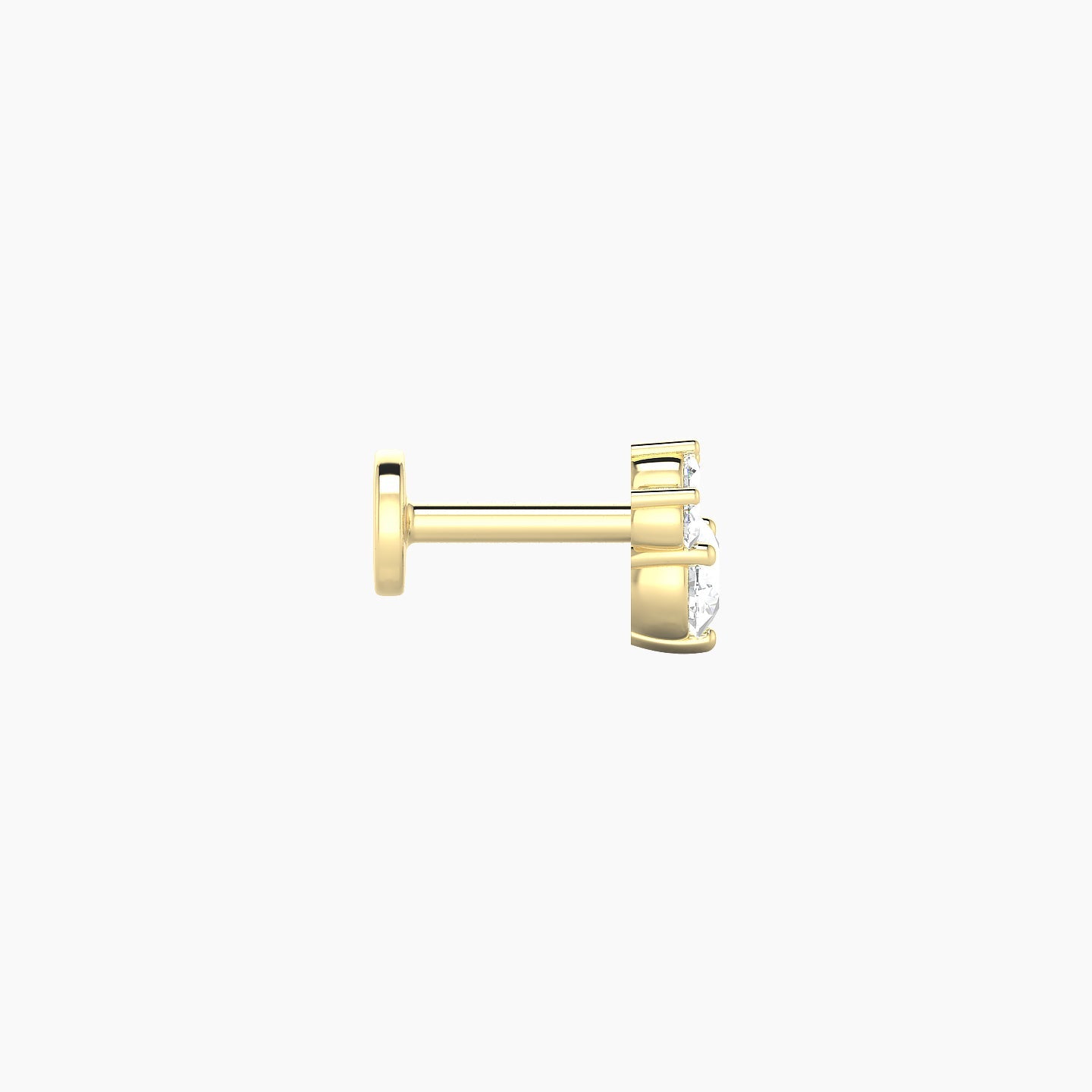 Sedna | 18k Yellow Gold 5.5 mm 5 mm Diamond Nostril Piercing