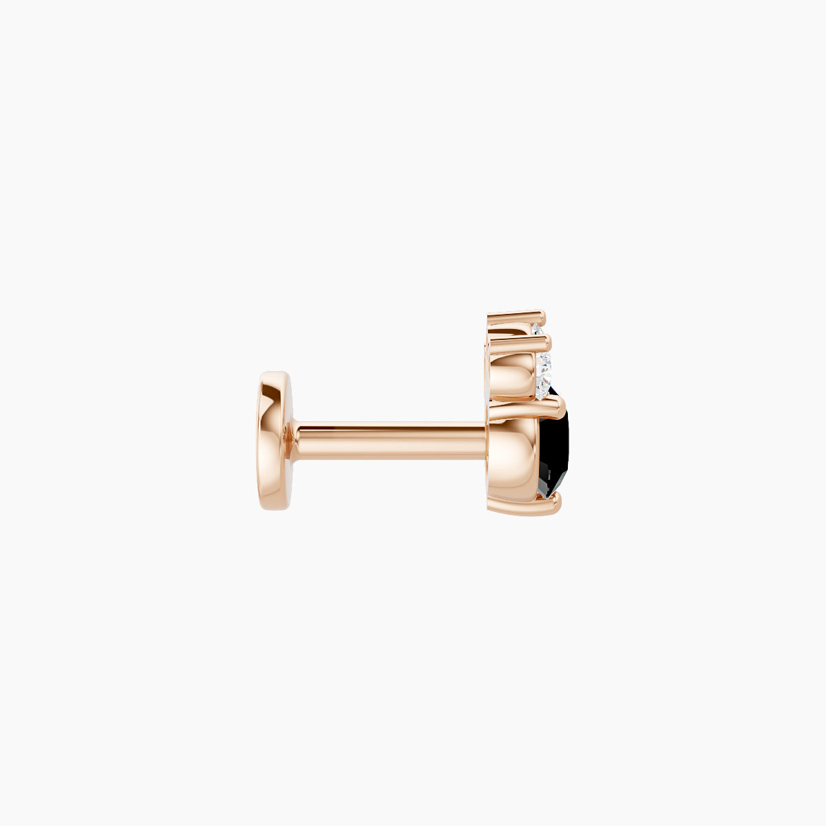 Sedna | 18k Rose Gold 5 mm 5.5 mm Black Diamond & Diamond Piercing