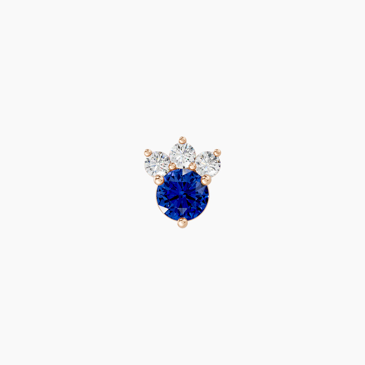 Sedna | 18k Rose Gold 5 mm 5.5 mm Sapphire & Diamond Piercing