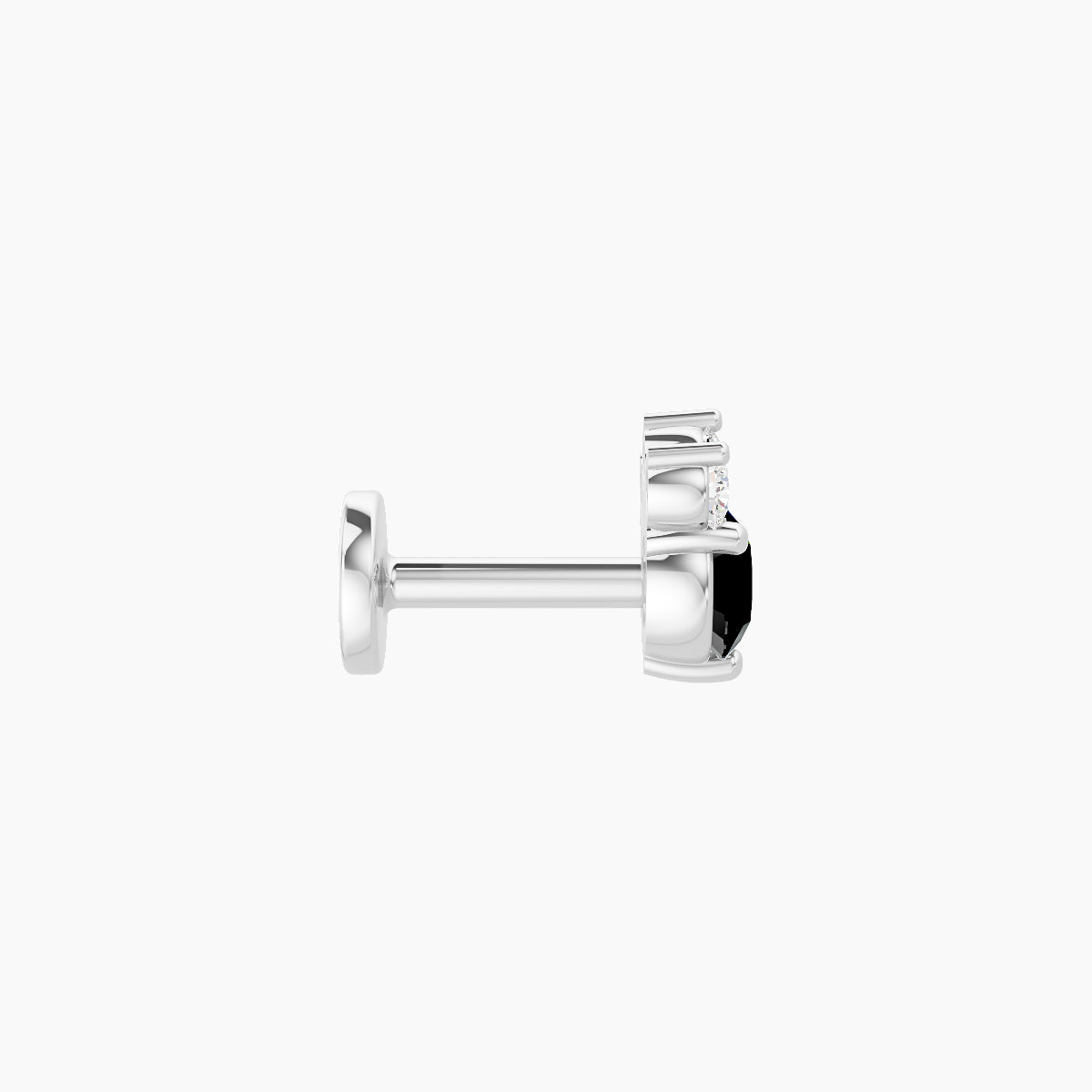 Sedna | 18k White Gold 5 mm 5.5 mm Black Diamond & Diamond Piercing