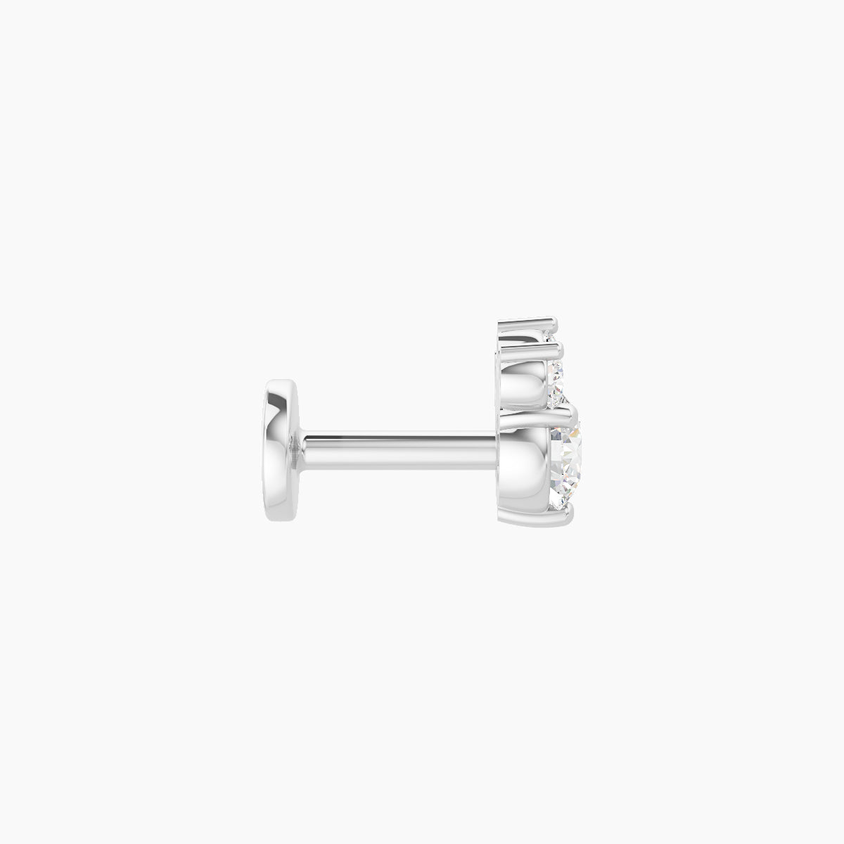 Sedna | 18k White Gold 5.5 mm 5 mm Diamond Piercing