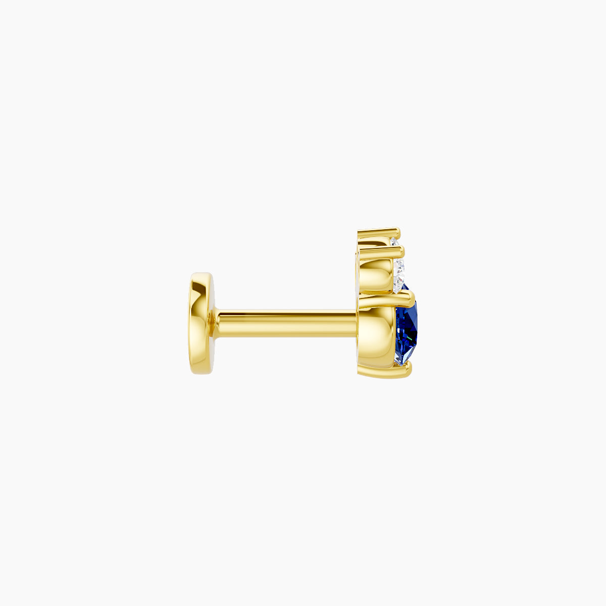 Sedna | 18k Yellow Gold 5 mm 5.5 mm Sapphire & Diamond Piercing
