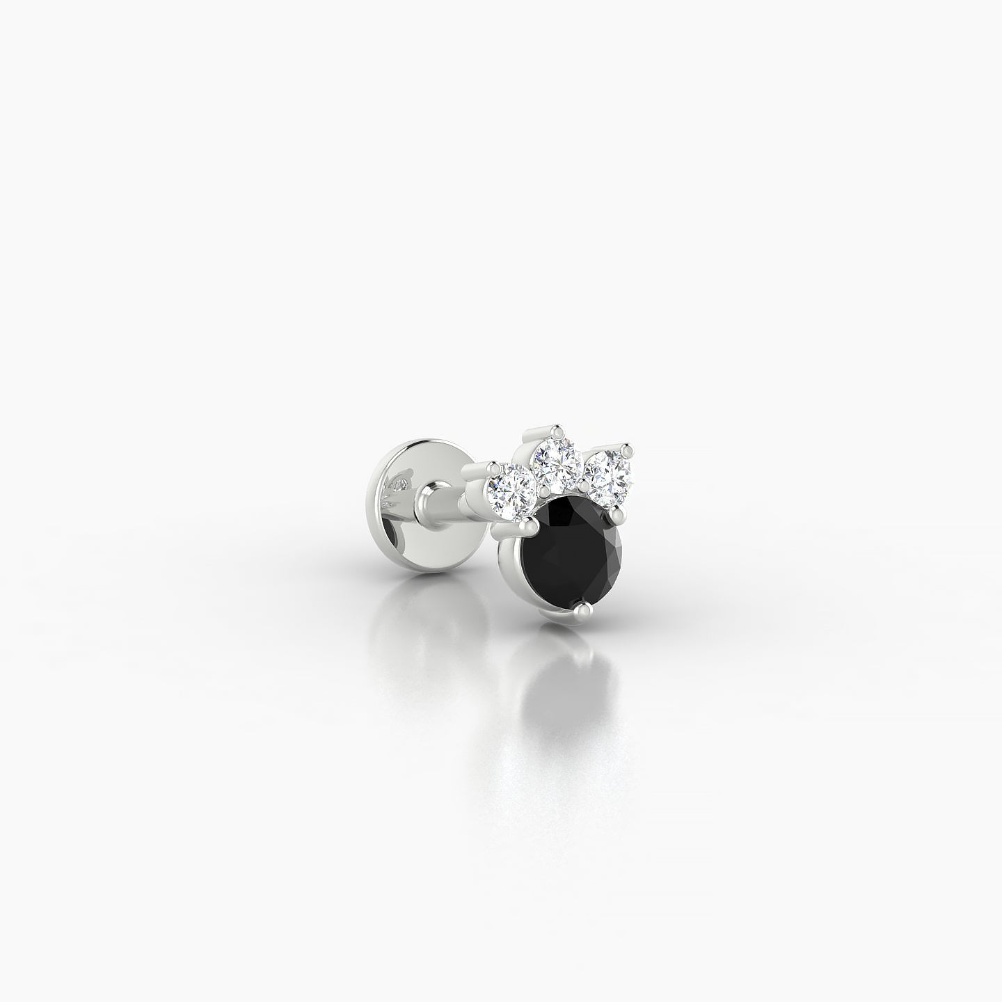 Sedna | 18k White Gold 5 mm 5.5 mm Black Diamond & Diamond Piercing