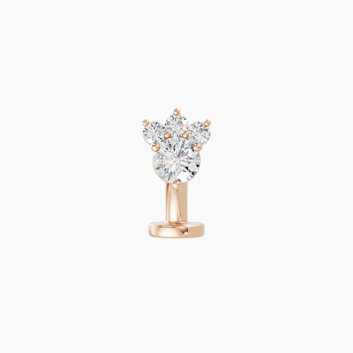 Sedna | 18k Rose Gold 5.5 mm 6 mm Diamond Floating Navel Piercing