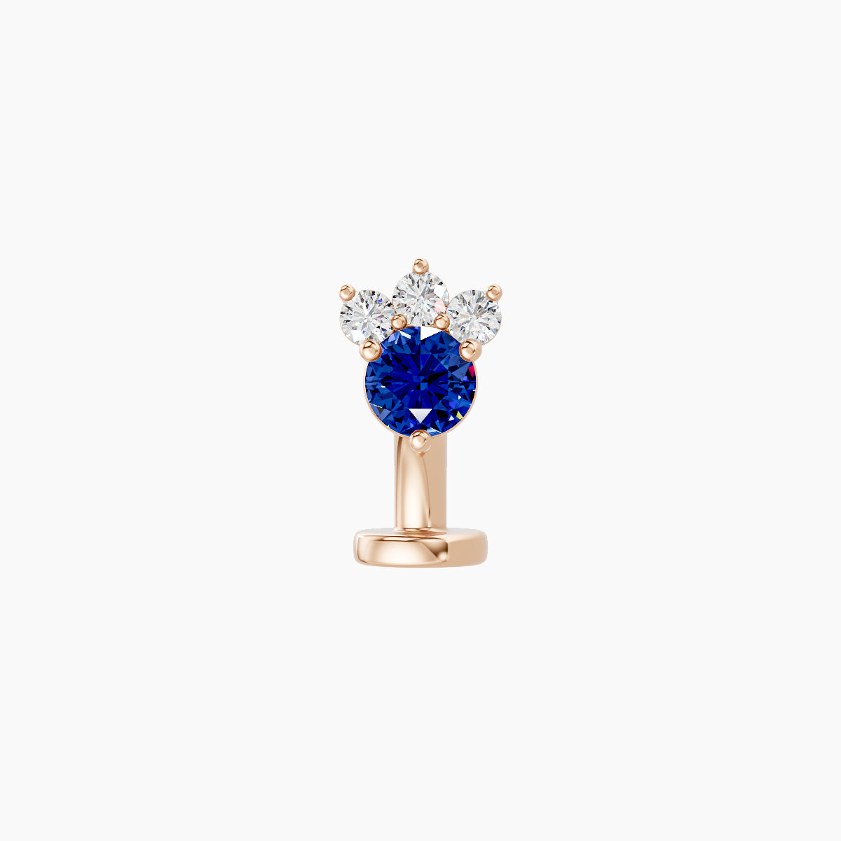Sedna | 18k Rose Gold 6 mm 5.5 mm Sapphire & Diamond Floating Navel Piercing
