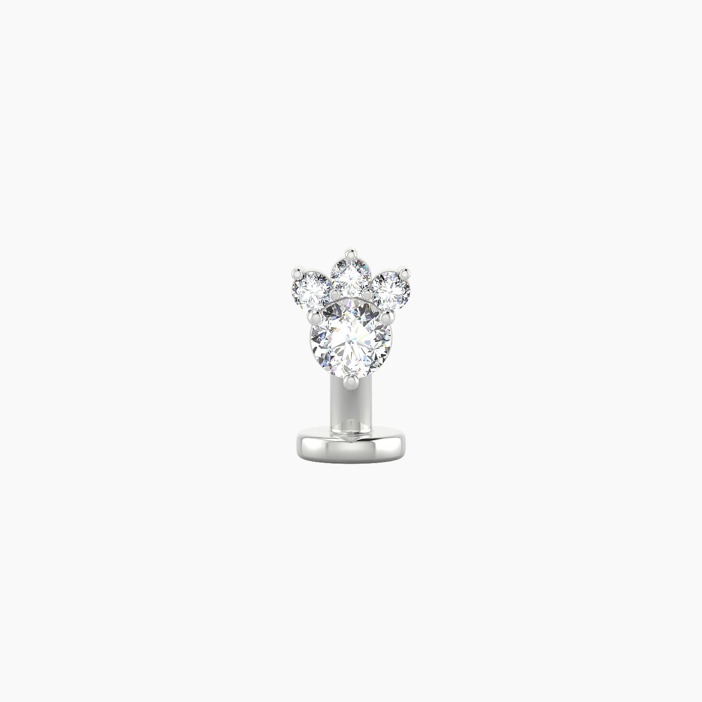 Sedna | 18k White Gold 5.5 mm 6 mm Diamond Floating Navel Piercing