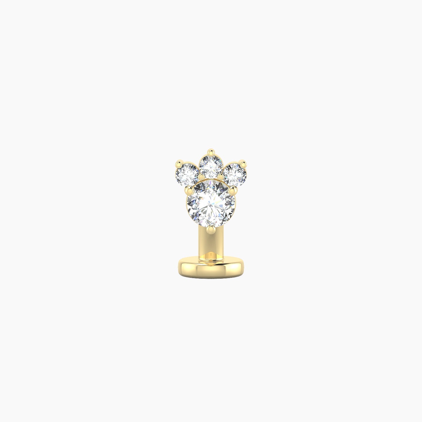 Sedna | 18k Yellow Gold 5.5 mm 6 mm Diamond Floating Navel Piercing