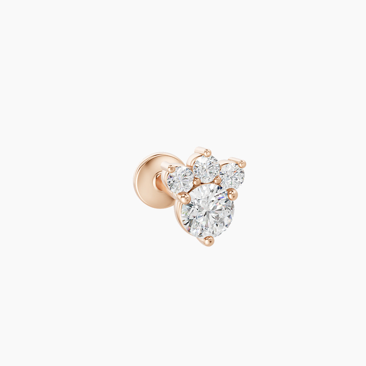 Sedna | 18k Rose Gold 5.5 mm 6.5 mm Diamond Nose Piercing