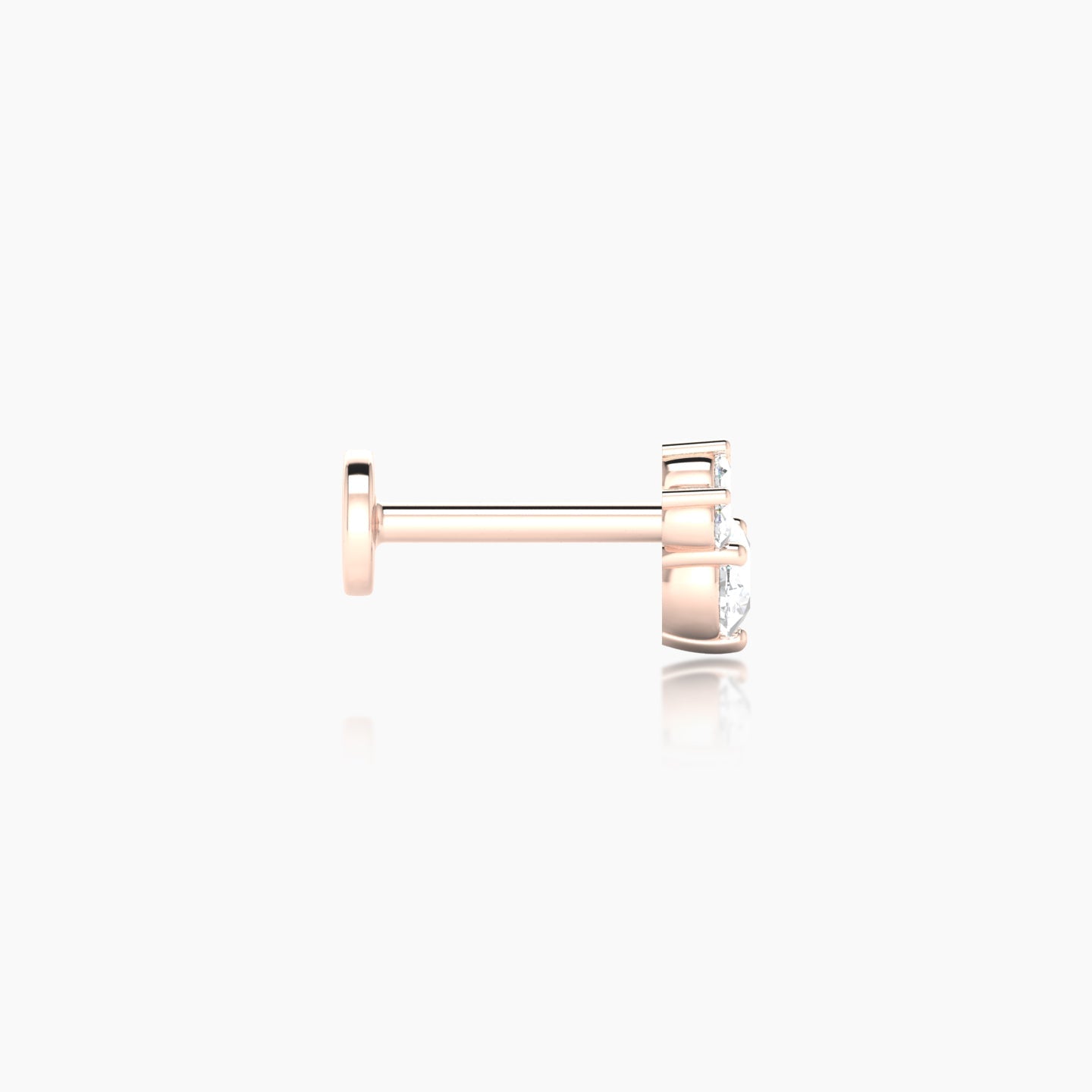 Sedna | 18k Rose Gold 5.5 mm 6.5 mm Diamond Nostril Piercing