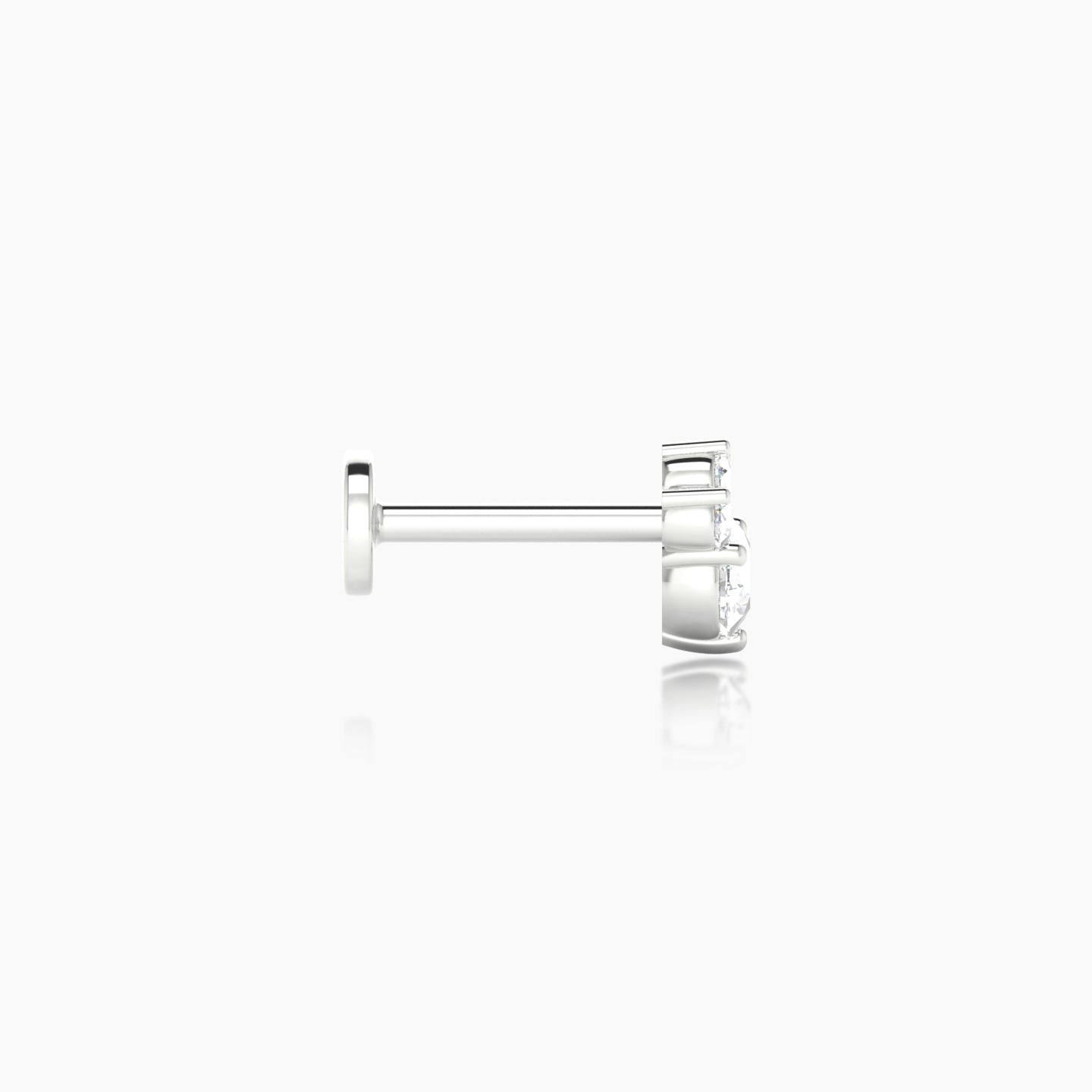 Sedna | 18k White Gold 5.5 mm 6.5 mm Diamond Nostril Piercing