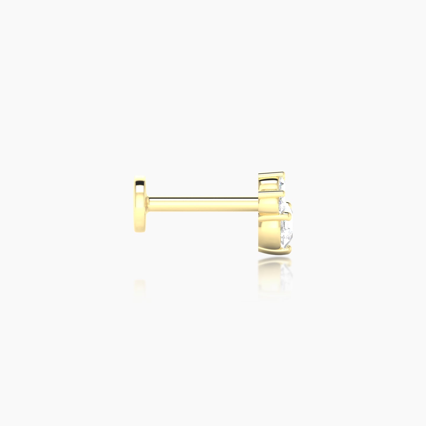 Sedna | 18k Yellow Gold 5.5 mm 6.5 mm Diamond Nostril Piercing