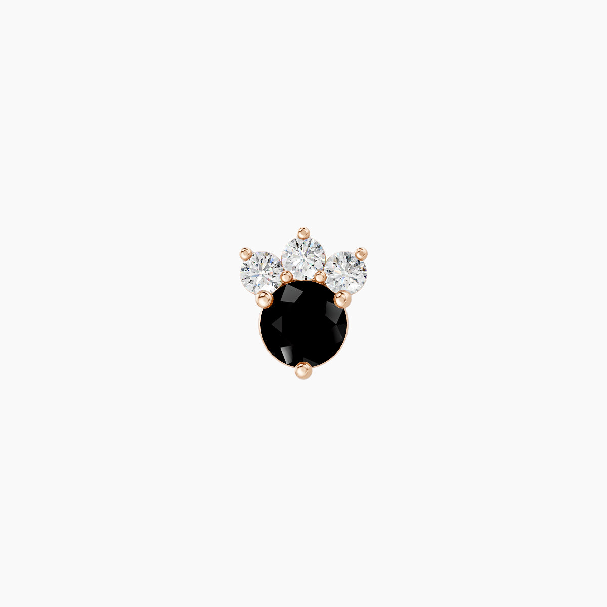 Sedna | 18k Rose Gold 6.5 mm 5.5 mm Black Diamond & Diamond Piercing