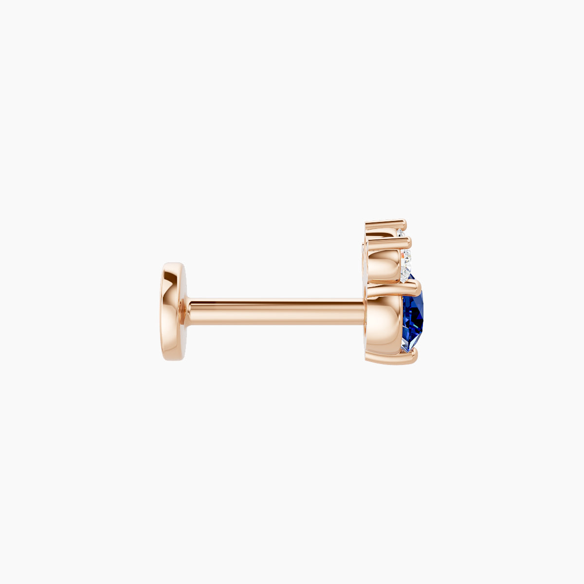 Sedna | 18k Rose Gold 6.5 mm 5.5 mm Sapphire & Diamond Piercing