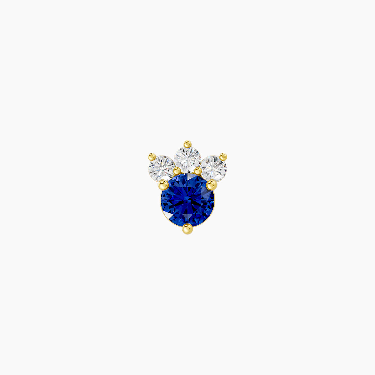 Sedna | 18k Yellow Gold 6.5 mm 5.5 mm Sapphire & Diamond Piercing