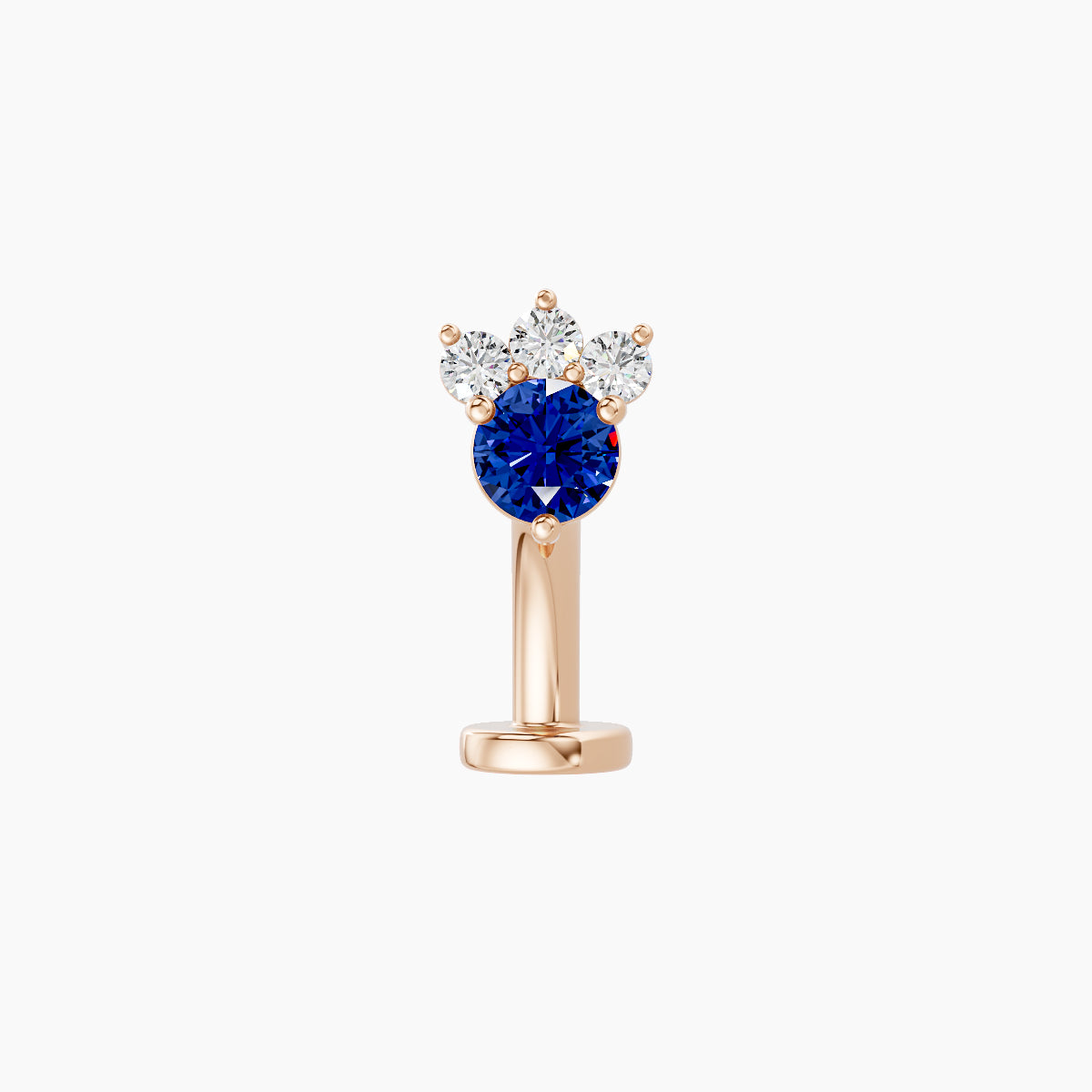 Sedna | 18k Rose Gold 8 mm 5.5 mm Sapphire & Diamond Floating Navel Piercing