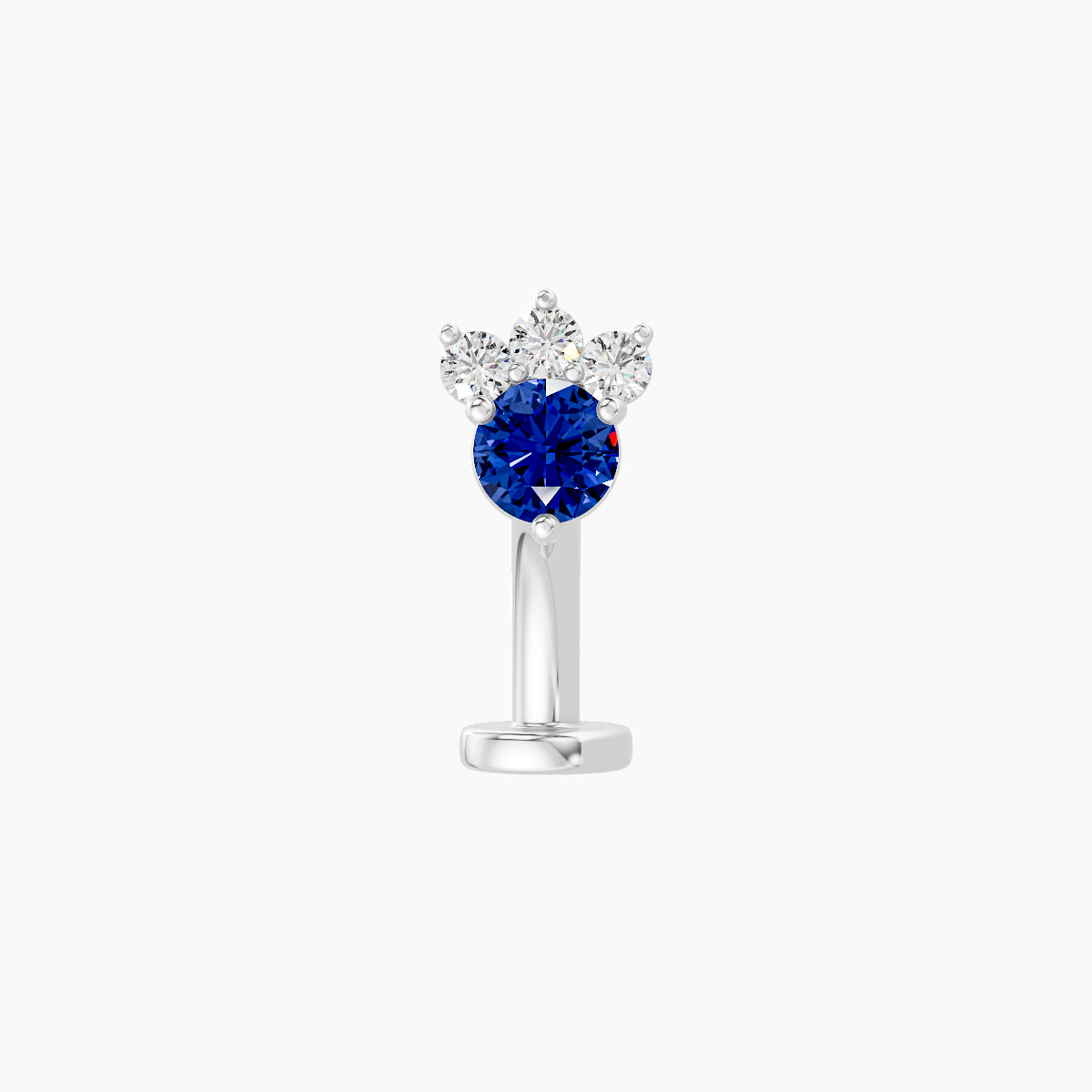 Sedna | 18k White Gold 8 mm 5.5 mm Sapphire & Diamond Floating Navel Piercing