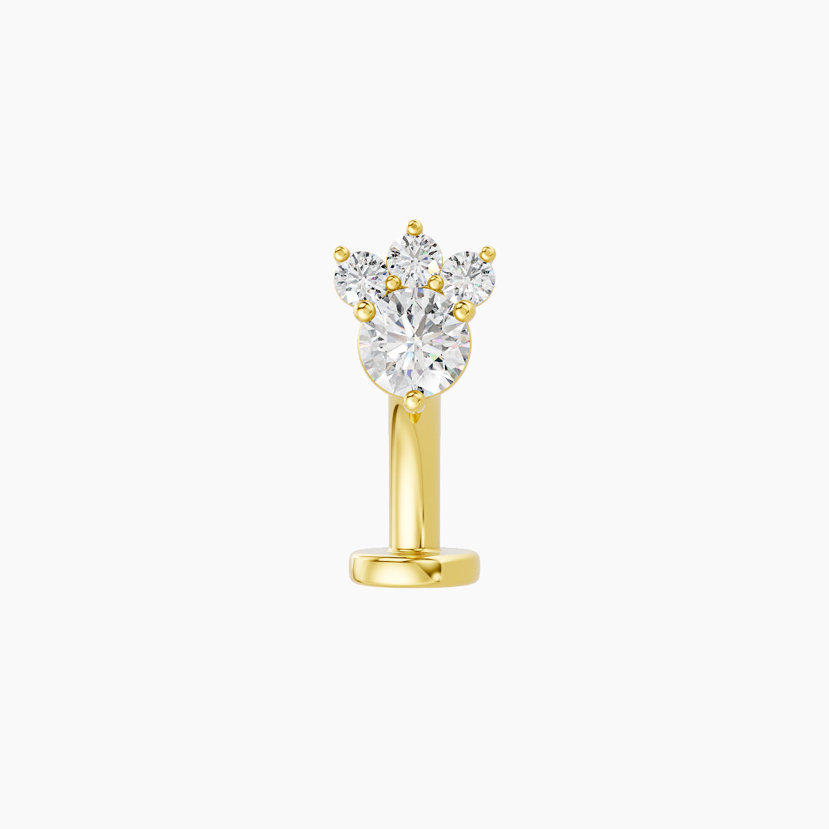Sedna | 18k Yellow Gold 5.5 mm 8 mm Diamond Floating Navel Piercing